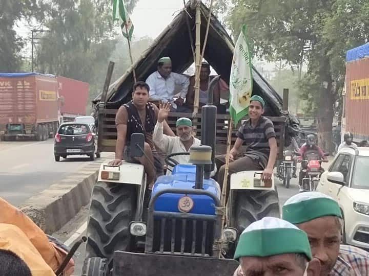 farmers are reaching at Ghazipur border from Bulandshahr to protest against farms law ANN Farmers Protest: बुलंदशहर से गाजीपुर के लिए रवाना हुए सैकड़ों किसान, कृषि कानूनों को वापस लेने की मांग
