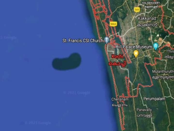 Google Maps | கூகுள் மேப் காட்டும் மேஜிக்! கொச்சியில் கடலுக்கு அடியில் புதிய தீவா?