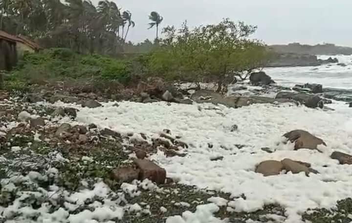 सिंधुदुर्ग जिल्ह्यातील मालवण रॉक गार्डन येथील किनारपट्टी भागात पोलीस वसाहतीच्या मागे निसर्गाचा अनोखा नजरा दिसून येत आहे.