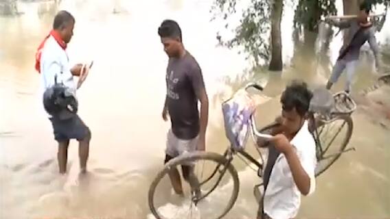 નેપાળના પહાડી વિસ્તારોમાં ધોધમાર વરસાદ, ઉત્તર પ્રદેશ અને બિહારની નદીઓ બંને કાંઠે વહેતી થઈ