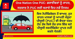 One Nation One PUC: ਡਰਾਈਵਰਾਂ ਨੂੰ ਰਾਹਤ, ਸਰਕਾਰ ਨੇ PUC ਲਈ ਬਣਾਏ ਇਹ ਨਵੇਂ ਨਿਯਮ