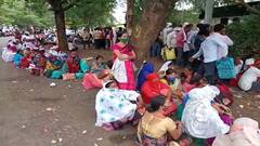 Amaravati : कामगार कल्याण मंडळात नोंदणीसाठी लोकांची मोठी गर्दी