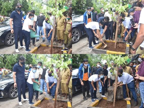 In Pics: बेटे Yug Devgan के साथ मुंबई में पौधे लगाते दिखे अजय देवगन, यहां देखिए शानदार तस्वीरें In Pics: बेटे Yug Devgan के साथ मुंबई में पौधे लगाते दिखे अजय देवगन, यहां देखिए शानदार तस्वीरें