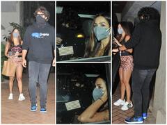 In Pics: देर रात शॉर्ट ड्रेस में मलाइका को लेकर पार्टी करने निकले अर्जुन कपूर, पल-पल यूं रखते दिखे ख्याल