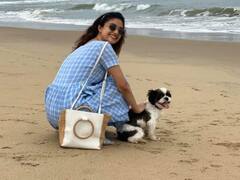 keerthy suresh : செல்ல நாய்க்குட்டியுடன் ஒரு அவுட்டிங் - கீர்த்தி சுரேஷ் புகைப்படங்கள்!