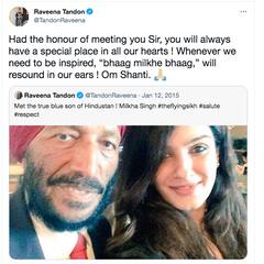 ਸ਼ਾਹਰੁਖ ਖਾਨ ਨੇ ਟਵੀਟ ਰਾਹੀਂ ਮਿਲਖਾ ਸਿੰਘ ਨੂੰ ਕੀਤਾ ਯਾਦ