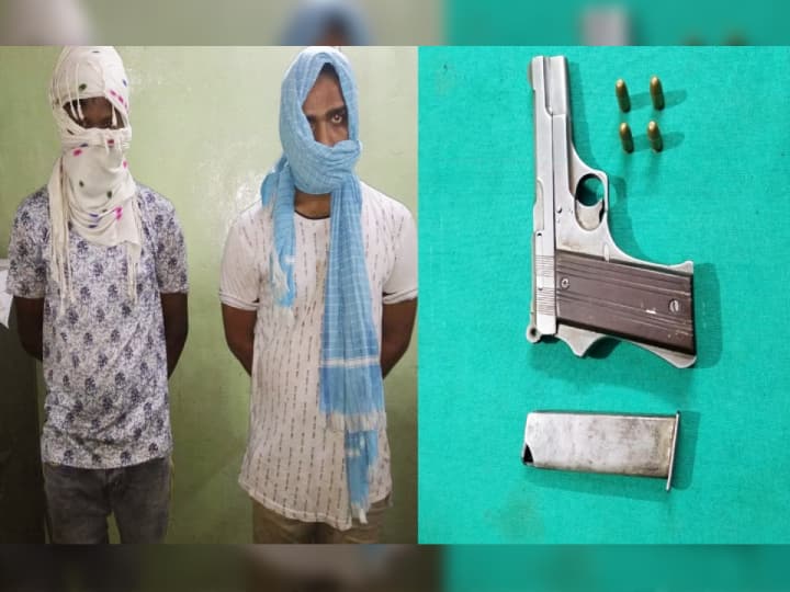 Rohtas Police arrested two youths for sharing picture with pistol on social media ann रोहतास: दो युवकों को पुलिस ने किया गिरफ्तार, सोशल मीडिया पर शेयर की थी पिस्टल के साथ तस्वीर