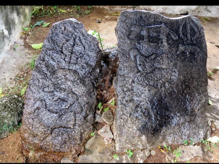 Discovery of 15th century rare cobblestones near Uttaramerur Kanchipuram காஞ்சிபுரம்: உத்தரமேரூர் அருகே 15-ஆம் நூற்றாண்டைச் சார்ந்த அரியவகை சூல கற்கள் கண்டுபிடிப்பு..!