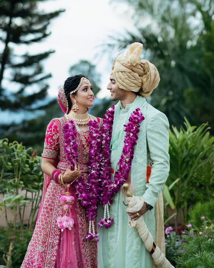 While sharing the pictures, Akshay wrote, “Together and forever”. The much-in-love couple can be spotted co-ordinating their wedding outfits as the cameraperson captures this picture-perfect moment. (Image courtesy - @akshay_kharodia/Instagram)
