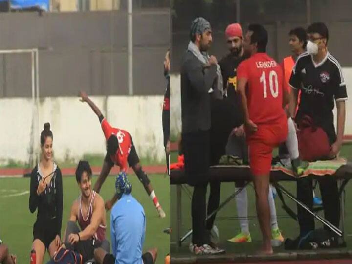 संडे का दिन कई बॉलीवुड सितारों ने फुटबॉल खेलते हुए बिताया और सभी मैदान में कभी खेलते तो कभी रिलैक्स करते हुए दिखाई दिए. आज फुटबॉल कोर्ट में दिशा पाटनी, टाइगर श्रॉफ, रणबीर कपूर और अर्जुन कपूर को स्पॉट किया गया.