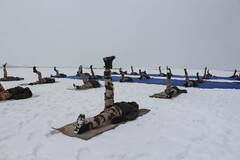 Yoga Day 2021 Photos: ১৮ হাজার ফুট উচ্চতায় লাদাখে যোগাসন করলেন আইটিবিপি জওয়ানরা