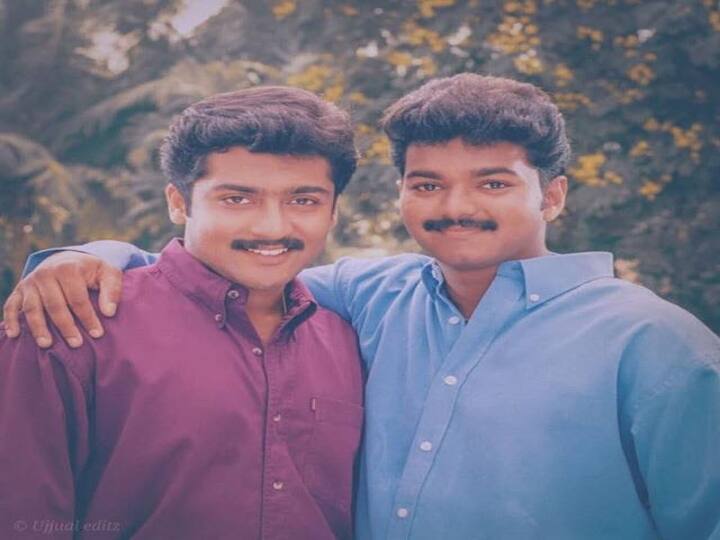 நடிகர் சூர்யாவுடன் தளபதி விஜய் !