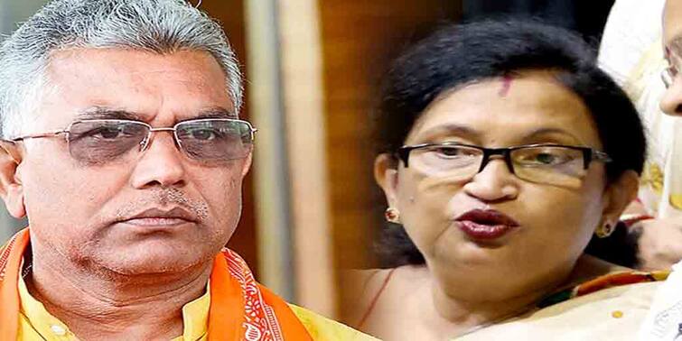 Dilip Ghosh slams opposition meet at Sharad Pawar house Chandrima Bhattacharya counters him Dilip on opposition meet : 