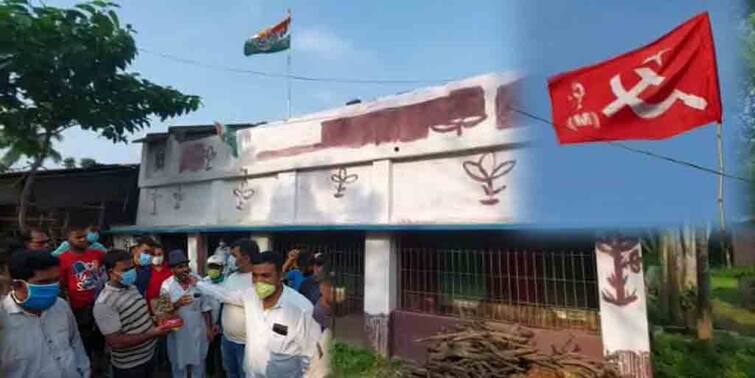 TMC MLA hand over key of Krshaksabha party office to CPM leader at Basirhat বসিরহাটে তালাবন্ধ পার্টি অফিস খুলে চাবি সিপিএম নেতার হাতে তুলে দিলেন তৃণমূল বিধায়ক