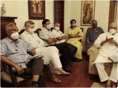 शरद पवार के घर विपक्षी दलों की बड़ी बैठक, टीएमसी-एनसीपी समेत कई दलों ने लिया हिस्सा, देखें तस्वीरें