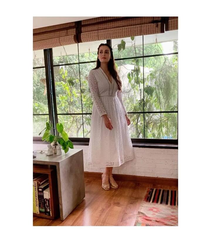 दीया के घर में धूप पूरी तरह से आने के लिए बड़ी खिड़किया लगाई है. जो घर में चारों तरफ रोशनी फैलाती है.