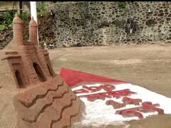 14 Years of ABP Majha : मुंबईत जुहू चौपाटीवर एबीपी माझाच्या लोगोचं वाळू शिल्प; वर्धापन दिनी अनोख्या शुभेच्छा