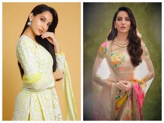 देसी लुक में Nora Fatehi ने बढ़ाया तापमान, यहां देखें उनके 3 बेस्ट Traditional  Outfits