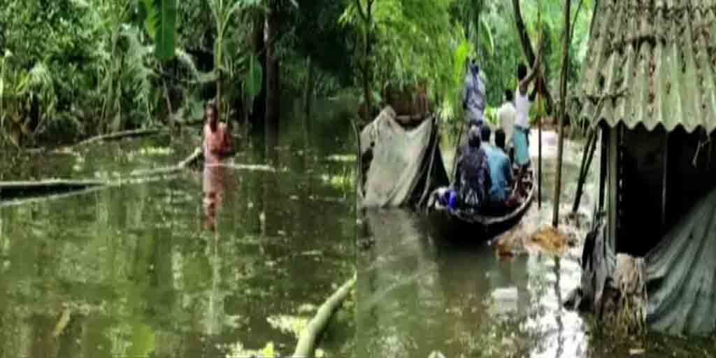 People of Goghat in problem as different parts are facing water-logged in this area Goghat water Logged: কোথাও বুক পর্যন্ত, কোথাও কোমর-সমান জল; টানা বৃষ্টিতে দুর্ভোগে গোঘাটবাসী