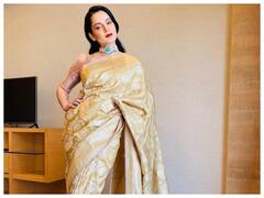 सिल्क साड़ियों के लिए किसी से छिपा नहीं है Kangana Ranaut का प्यार, आप भी देखें उनकी खूबसूरत तस्वीरें
