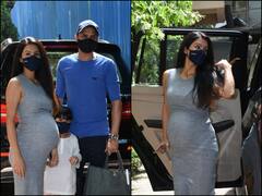 PICS: Mom-To-Be Geeta Basra Flaunts Baby Bump As She Steps Out With Husband Harbhajan Singh & Daughter