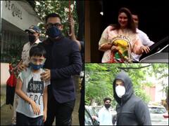 SPOTTED: Aamir Khan Steps Out With Son Azad, Kareena Waves At Papzz, Varun Dhawan Visits Gym In Mumbai