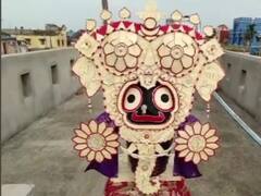 Odisha: 1475 आइसक्रीम स्टिक की मदद से शख्स ने बनाई भगवान जगन्नाथ की मूर्ति