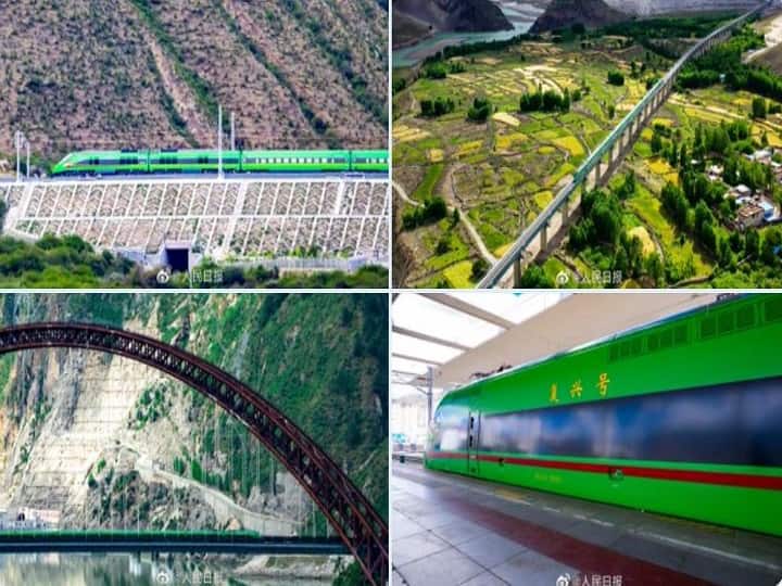 China Launches First Bullet Train In Tibet, Near Arunachal Border. Know Why It Matters To India China Launches First Bullet Train In Tibet, Near Arunachal Border l Check Pictures