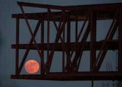 Strawberry super moon : ஸ்ட்ராபெர்ரி நிலவே! - 2021ன் சூப்பர் மூன் புகைப்படங்கள்