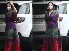 बर्थडे गर्ल Karisma Kapoor बुआ रीमा जैन के घर पर हुईं स्पॉट, खूबसूरत आउटफिट में देखकर याद आई हीरो नंबर 1 की ‘मीना’