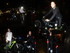 In Pics: पति संग साइकिल पर मुंबई की सड़कों पर कुछ इस अंदाज में निकली सनी लियोनी, तस्वीरें वायरल