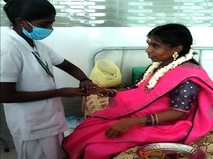 Maternity ward baby shower  a pleasant surprise for the loving wife பிரசவ வார்டில் வளைகாப்பு - காதல் மனைவிக்கு இன்ப அதிர்ச்சி..! இது நெல்லை நெகிழ்ச்சி..!