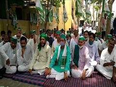 लखनऊ में किसानों का प्रदर्शन, राज्यपाल से मिला किसान प्रतिनिधि मंडल