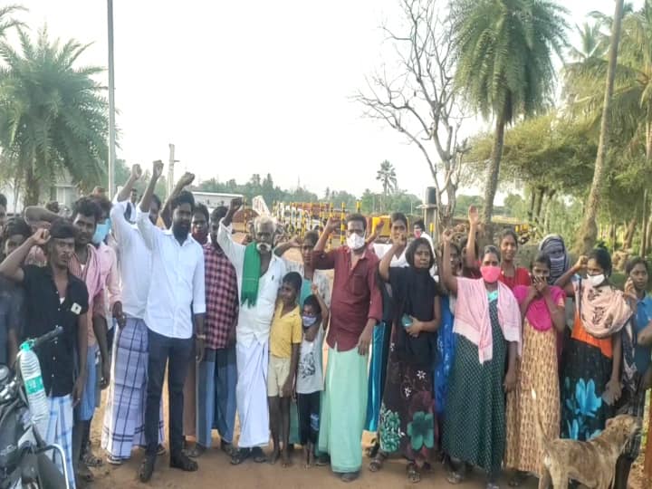 Anjarvarthalai village Public protest against ONGC ஓஎன்ஜிசிக்கு எதிராக கிராம மக்கள் போராட்டம்!