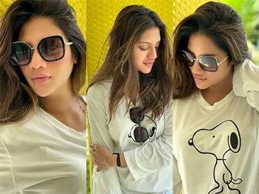 प्रसिद्ध अभिनेत्री आणि टीएमसीच्या खासदार नुसरत जहां सध्या सोशल मीडियावर खूप अ‍ॅक्टिव आहेत. आठवड्याच्या शेवटी नुसरतने एकापेक्षा जास्त फोटो शेअर केले आहेत. या फोटोंमध्ये नुसरतची वेगळी स्टाईल पाहायला मिळत आहे. नुसरतची ही छायाचित्रे सोशल मीडियावर व्हायरल होत आहेत. पुढील स्लाइडमध्ये त्यांचे खास फोटो पाहा.(Photo : @nusratchirps instagram)