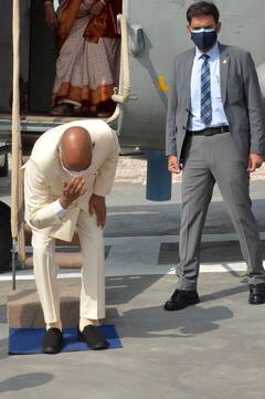 IN PICS | Prez Kovind Gets Emotional Upon Reaching His Village, Says Never Imagined 'Ordinary Village Boy' Would Hold India's Top Post