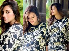 In Pics: Nusrat Jahan ने एक बार फिर से फ्लॉन्ट किया बेबी बंप, इस ड्रेस की हो रही है खूब चर्चा