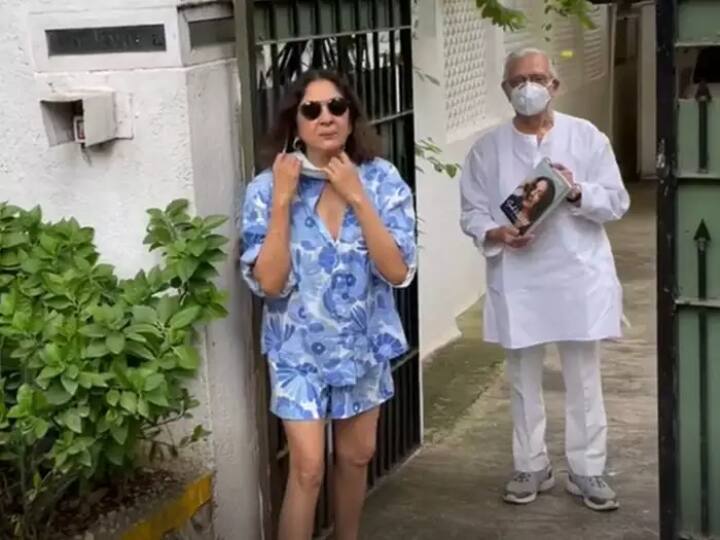 Trollers criticized Neena Gupta for wearing shorts to meet Gulzar Video: शॉर्ट्स पहनकर गुलजार से मिलने पहुंचीं Neena Gupta, ट्रोलर्स ने कहा- उम्र के हिसाब से चलो मैडम
