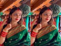 हरी बनारसी साड़ी और उस पर लाल चूड़ा...Yami Gautam को उनकी बहन सुरीली ने किया ऐसा तैयार खिल उठा यामी का रंग रूप