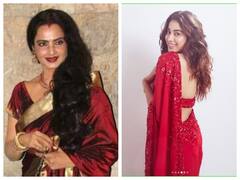 Rekha से Janhvi Kapoor तक, जब-जब इन हसीनाओं ने पहना लाल रंग तो छा गईं