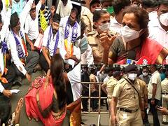 आंबिल-ओढ्यातील नागरिकांचा ठिय्या, आंदोलनस्थळी पोहोचलेल्या सुप्रिया सुळेंसमोर 'अजित पवार मुर्दाबाद'च्या घोषणा