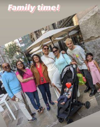 The former Miss World is spending some quality time with her family after returning from the UK, where she was shooting for her upcoming series 'Citadel'. [pic credit: Instagram/Priyanka Chopra]