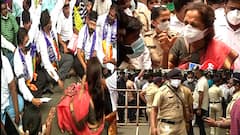 Pune : Ambil Odha येथील नागरिकांचा महापालिकेसमोर ठिय्या, सुप्रिया सुळे आंदोलकांच्या भेटीला