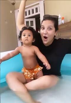 Yuvaan-Subhashree Pool Party: বাড়ির ছাদেই পুল পার্টি, ইউভানকে নিয়ে ছুটিযাপন রাজ-শুভশ্রীর