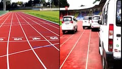 5 कोटींच्या अॅथलेटिक ट्रॅकवर मंत्र्यांच्या गाड्या पार्क, केंद्रीय क्रीडा मंत्री रिजिजू यांनी फटकारले