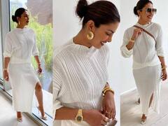 Priyanka Chopra Photos: देसी गर्ल के इस थाई-स्लिट स्कर्ट और टॉप की कीमत होश उड़ाने वाली है