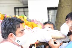 Raj Kaushal Death: Mandira Bedi Inconsolable As Family Takes Her Husband's Mortal Remains For Last Rites; See Pics