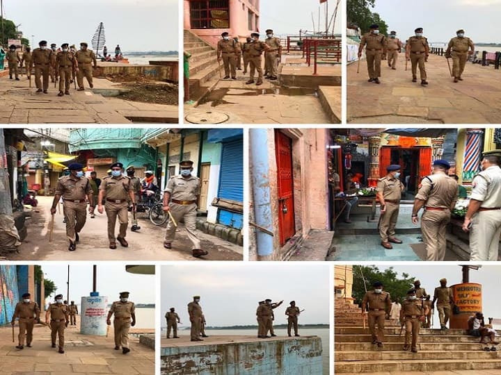 uttar pradesh varanasi police is working for peopls safety security increased ann सुबह-ए-बनारस पर पुलिस की निगहबानी, सुबह की पहली किरण के साथ लोगों को होगा सुरक्षा का एहसास  