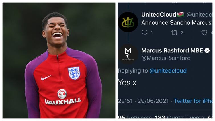 Marcus Rashford Accidently Drops Sancho Man Utd Transfer ...