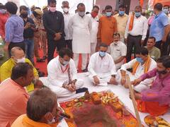 ऊर्जा मंत्री श्रीकांत शर्मा ने गोंडा में दो पावर सब स्टेशन का किया शिलान्यास, सपा और कांग्रेस पर साधा निशाना